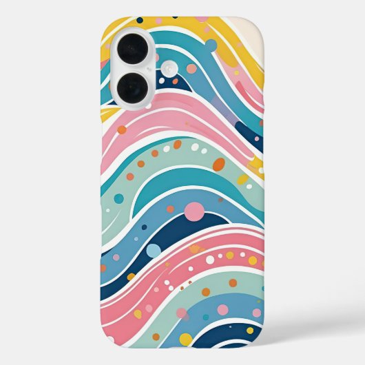 Groovy Retro 70s Wavy Abstract Case-Mate iPhoneケース (裏面)