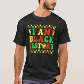 Groovy Retro Black History Month I Am Black Histor Tシャツ (正面)