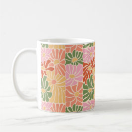 Groovy Retro Floral  コーヒーマグカップ