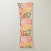 Groovy Retro Floral  ボディピロー (正面縦)