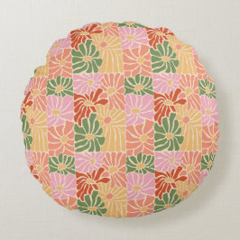 Groovy Retro Floral  ラウンドクッション