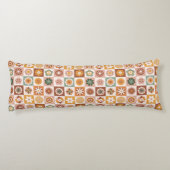 Groovy Retro Floral Checked ボディピロー (裏面)