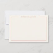 Groovy Retro Floral Flat Note Card ノートカード (正面)