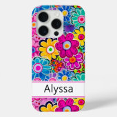 Groovy Retro Floral Personalized Case-Mate iPhoneケース (裏面)