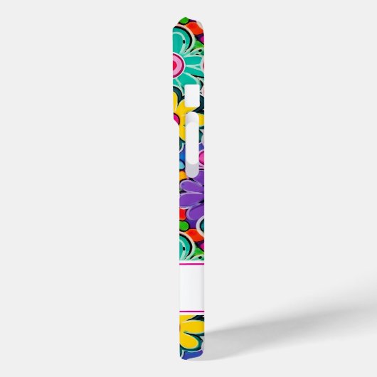 Groovy Retro Floral Personalized Case-Mate iPhoneケース (裏面 / 左)