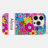 Groovy Retro Floral Personalized Case-Mate iPhoneケース (裏面 (横))