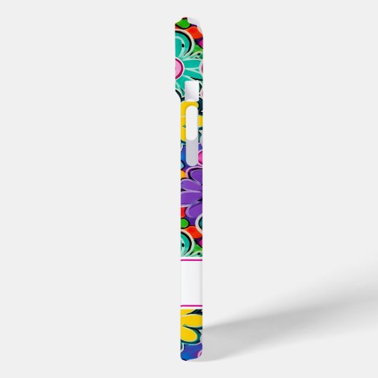 Groovy Retro Floral Personalized Case-Mate iPhoneケース (裏面 / 左)