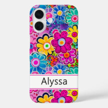 Groovy Retro Floral Personalized