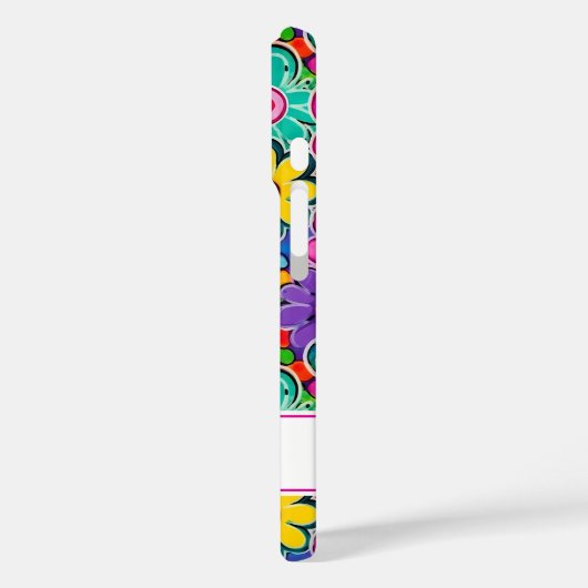 Groovy Retro Floral Personalized Case-Mate iPhoneケース (裏面 / 左)