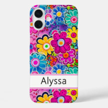 Groovy Retro Floral Personalized