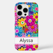 Groovy Retro Floral Personalized Case-Mate iPhoneケース (裏面)