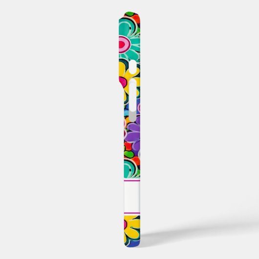 Groovy Retro Floral Personalized Case-Mate iPhoneケース (裏面 / 左)