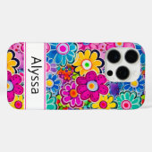 Groovy Retro Floral Personalized Case-Mate iPhoneケース (裏面 (横))