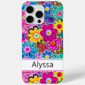 Groovy Retro Floral Personalized Case-Mate iPhoneケース (裏面)