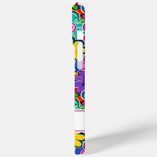 Groovy Retro Floral Personalized Case-Mate iPhoneケース (裏面 / 左)