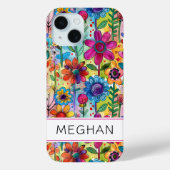 Groovy Retro Flower Power Personalized Case-Mate iPhoneケース (裏面)