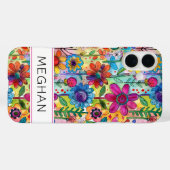 Groovy Retro Flower Power Personalized Case-Mate iPhoneケース (裏面 (横))