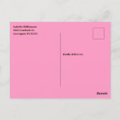 Groovy Retro Flower Power Thank You ポストカード (裏面)