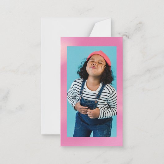 Groovy Retro Gradient Valentine's Classroom Card ノートカード (裏面)