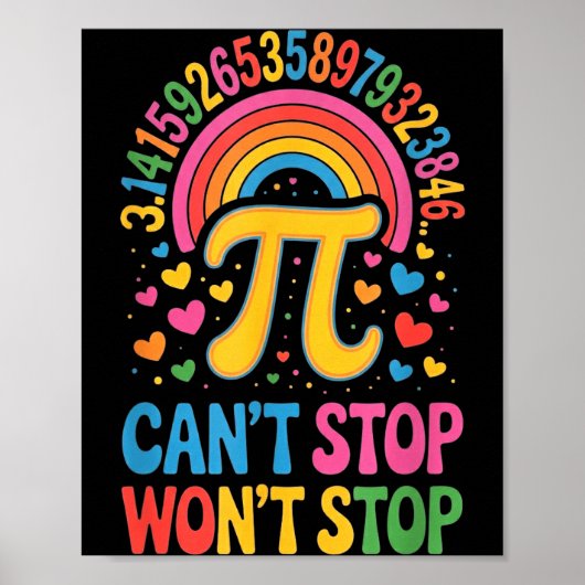 Groovy Retro Happy Pi Day Graphic Math Teacher Sci ポスター (正面)