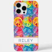 Groovy Retro Hippie Peace Sign Personalized Case-Mate iPhoneケース (裏面)