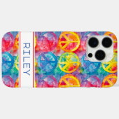 Groovy Retro Hippie Peace Sign Personalized Case-Mate iPhoneケース (裏面 (横))