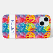 Groovy Retro Hippie Peace Sign Personalized Case-Mate iPhoneケース (裏面 (横))