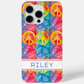 Groovy Retro Hippie Peace Sign Personalized Case-Mate iPhoneケース (裏面)