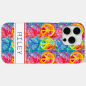 Groovy Retro Hippie Peace Sign Personalized Case-Mate iPhoneケース (裏面 (横))
