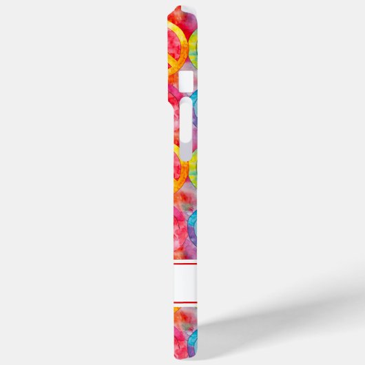 Groovy Retro Hippie Peace Sign Personalized Case-Mate iPhoneケース (裏面 / 左)