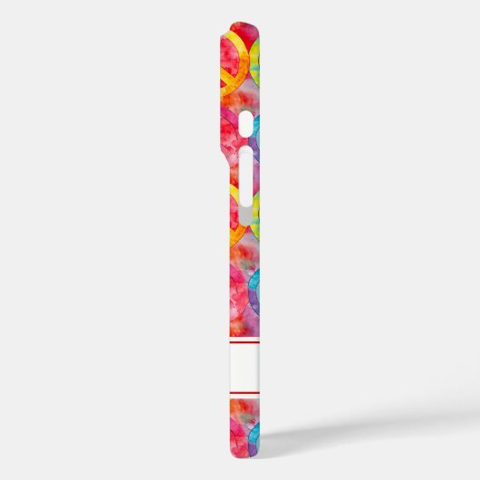 Groovy Retro Hippie Peace Sign Personalized Case-Mate iPhoneケース (裏面 / 左)