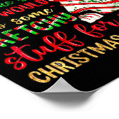 Groovy Retro I'd Do Sketchy Stuff For Christmas Tr ポスター (角)