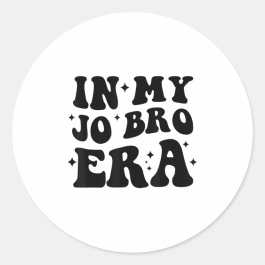Groovy Retro In My Jo Bro Era Funny Womens Mens  ラウンドシール (正面)