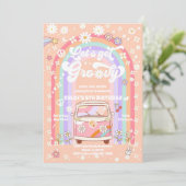 Groovy Retro Kids Birthday Invitation 招待状 (スタンド正面)