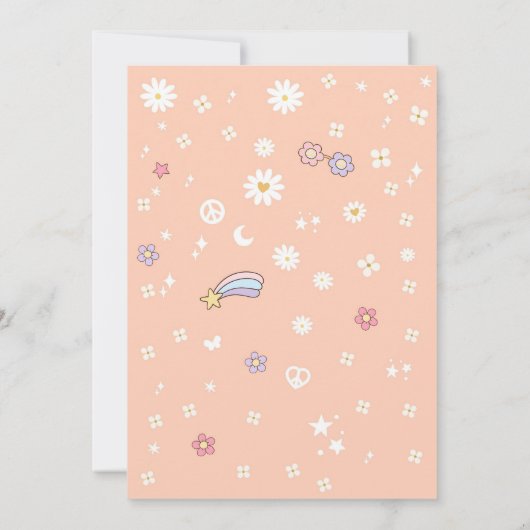 Groovy Retro Kids Birthday Invitation 招待状 (裏面)