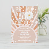 Groovy Retro Kids Birthday Invitation 招待状 (スタンド正面)