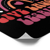 Groovy Retro Live Laugh Lesbian Pride Lgbtq+ Pride ポスター (角)