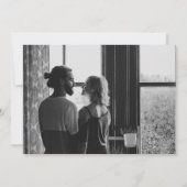 Groovy Retro Mod Brown Unique Wedding Photo セーブザデート (裏面)