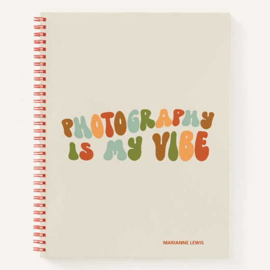 Groovy Retro Photography Is My Vibe, Photographer ノートブック (正面)