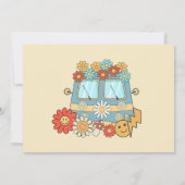 Groovy Retro Rainbow 1stバースデーパーティーフォト サンキューカード (裏面)