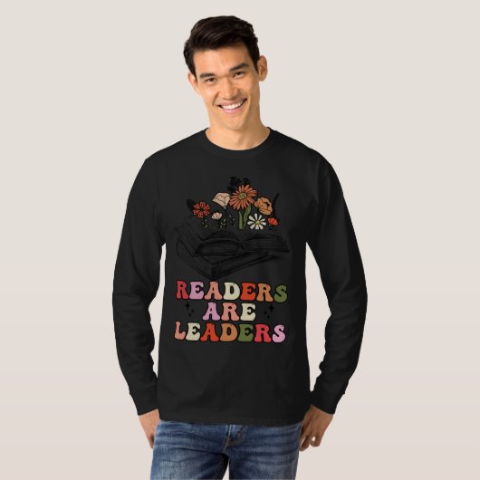 Groovy Retro Readers Are Leaders  Book Tシャツ (正面フル)
