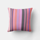 Groovy  Retro Stripe Pattern  70s Vintage Vibes クッション (裏面)