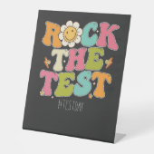 Groovy Rock The Test やる気を起こさせる Testing Day 台座サイン (正面)