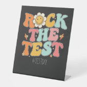 Groovy Rock The Test やる気を起こさせる Testing Day 台座サイン (正面)