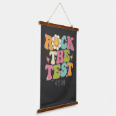 Groovy Rock The Test やる気を起こさせる Testing Day 吊り下げ型タペストリー (傾斜あり)