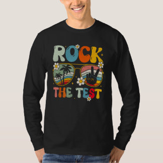 Groovy Rock The Test Motivational Retro Teachers T Tシャツ