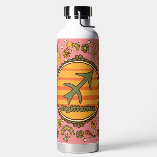 Groovy Sagittarius Custom ウォーターボトル (左面)