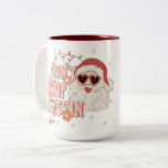 Groovy Santa Christmasストップのマグカップを使用しない ツートーンマグカップ<br><div class="desc">Groovy Christmasストップ信じマグするな</div>