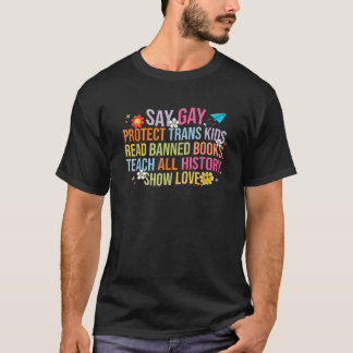Groovy Sayゲイ保護Trans Kids読禁止本 Tシャツ