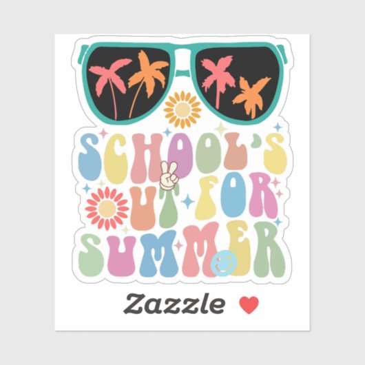 Groovy Schoolの最後の日は夏のために外出 シール (シート)